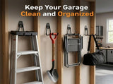 Garage Hooks, 4 Pack Wave Hooks for Hanging Heavy Duty Ladders, Bikes, Tools Ideal for Garage, V1107-118-49789