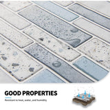 Self-Adhesive Wall Tiles Vinyl Kitchen Tile Marble Blue 10 Pieces V1188-CE-MO08029