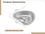 250PCS Disposable Aluminum Foil Trays, Mini Heart-shaped Food Pans for Seafood, Grillable Tinfoil V1192-AZ-W-18311