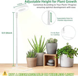Full Spectrum LED Plant Grow Light with Telescopic Stand, Angel Ring Design, Dimmable Timer & V1341-ZY-76TZSDPE-3PCS-D