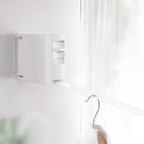 Household Wall Hanging Clothesline Retractable Telescopic Clothes Drying Rack Rope White V1294-YM0901-3117200027911