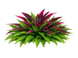 2 Pcs Plants,60x22cm Silk Dracaena Persian Leaf Bush,UV Resistant Artificial Greenery for V1369-AZ3-W-14827