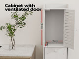 Artiss 2X Bathroom Toilet Storage Cabinet Laundry Tallboy Cupboard FUR-V-BATH-118-WHX2