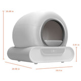 65L Remote Control Automatic Self Cleaning Cat Litter Box Smart App Easy-Clean V201-QHGMMOREONE064