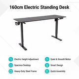 160cm Electric Standing Desk Height Adjustable Sit Stand Office Table in Black V63-954081