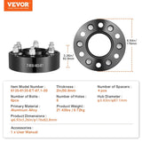 2" 6"x5.3" Wheel Spacers Wheel Adapters 6 Lug Forged Spacer 4 PCS Black V952-LSSFLP2YC6X5CPXDCV0
