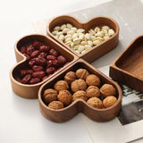 2PCS Natural Solid Wood Love-Shaped Tray, Hand-Polished Smooth & Skin-Friendly, Multi-Purpose Use. V1232-AXSNB-2JZ-001