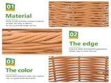 Rattan trash can Farmhouse Woven Basket Household Wastebasket Rattan Woven Trash Basket Storage V1370-AZ4-16734