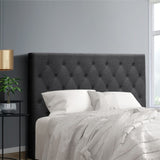 Artiss Bed Head Headboard Double Size Fabric - CAPPI Charcoal BFRAME-H-CAPPI-D-CHAR