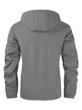 Men'S Hooded Windbreaker Lightweight Windbreaker Casual Jacket With Pockets - White - Size XL V1106-M-APP-45894-WHIT-XLAUXLEU52