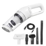 Cordless Handheld Car Vacuum Cleaner 10000Pa Strong Suction USB Rechargeable - White V1263-JX-6673-2