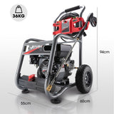 JET-USA 4800PSI Petrol Powered High Pressure Washer, w/ 30m Hose and Drain Cleaner - CX760 V219-PRWPTLJETA760-KIT