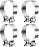 4 Pcs 3 Inch Muffler Clamp, Narrow Band Muffler Clamp Stainless Steel for Pipes and System Repair V1258-DP02-C-3063