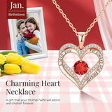 18K Rose Gold Necklaces for Women, 925 Sterling Silver Gifts for Mothers Day, Jewelry for Wife Mom V1164-325764