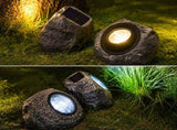 Solar Rock Garden Light - Outdoor LED Landscape Light with Solar Panel, Waterproof Stone Effect Lamp V888-ELOSUNG54953