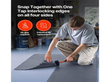 Garage Floor Tiles Interlocking, 16 Pack 513 x 513 x 5 mm Interlocking Modular Garage Flooring V952-PVCLSCKDDPVC9AKRO001V0