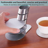 Cups, Cups Set with Decorative Rack, Stainless Steel Tabletop Display Round Cup V1258-DP02-C-669