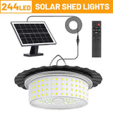 3000LM Black Solar Shed Light with 244 LEDs, Remote Control, 5 Modes, IP65 Waterproof V178-59188