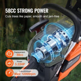 58CC 508mm Gasoline Chainsaw Gas Powered Wood Cutting Engine Gas Chain Saw V952-RQLJOZKECC58UT4FDV0