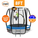 Kahuna Pro 8 ft Trampoline with Mat, Reversible Pad, Basketball Set TRA-KEM-08-OB-BB