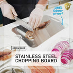 Combo Large Stainless Steel Chopping Cutting Board + Chopping Boards Holder V274-HA-CHHDPACK-SS-L