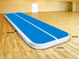 Powertrain 4m Airtrack Tumbling Mat Gymnastics Exercise Air Track with Pump IFM-0401-BUWH-IFP