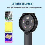 Digital Microscope Handheld 2.8 Inch IPS Screen Portable Digital Magnifying Glass 2MP Built-in 15LED V1370-AZ4-08351