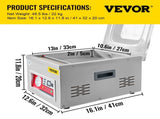 Chamber Vacuum Sealer Vacuum Packaging Machine 6.5 cbm/h Pump Rate 220V V952-TSZK6CBMH220VCECMV3