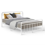 Artiss Bed Frame Metal Frames LEO - Queen MBED-C-LEO-Q-WH