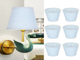 6pcs Sky Blue Cloth Lampshade Wall Lamp Cover Shades Modern Simple Decoration for E14 Screw V1294-YM0718-3119200178011