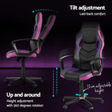 Artiss Gaming Office Chair Computer Chairs Purple OCHAIR-H-GAME-PE