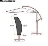 600D Cantilever Parasol Cover Black, Waterproof UV Protection Offset Umbrella Protector for Outdoor V1189-LC-HW-00017