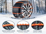 Universal Anti-Skid Snow Tire Chains, New Universal Emergency Traction Cables, Reusable Winter V1366-AZ2-W-11528