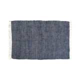 Large Chindi Cotton Handmade Floor Mat with Tassels 90 x 150 cm Navy V442-BZO-FLOORR-LARGECHINDI-NAVY-RE