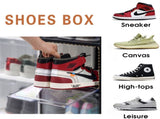 6x Large Shoe Storage Boxes Stackable Shoe Box Organisers Containers Display Cases Bins Magnetic V324-CS-6XSBCLEAR