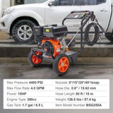 Gas Pressure Washer Gas Powered Washer 4400 PSI 4.0 GPM 390cc 5 Nozzles V952-R4400PSI40GPMBG47V0
