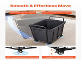 Laundry Cart, Rolling Grocery Utility Cart with Waterproof Liner & Swivel Wheels, 118 KG Large Load V952-XYC2LKSJSCL04UN2C001V0