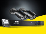 UL-tech CCTV Security System 4CH DVR 2 Cameras 1TB Hard Drive CCTV-4C-2B-BK-T
