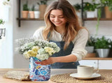 Colorful Style 4 DIY 3D Puzzle Vase - Creative Jigsaw Flower Holder with Waterproof Liner V888-ELOSUNG32045