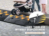 Rubber Curb Ramp 2 Pack, 11 cm Rise Height Heavy-Duty 15 tons Load Capacity Threshold Ramps, V952-SJDLYPDGB2197XYY7V0