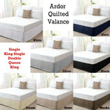 Ardor Quilted Valance Silver SINGLE V442-INT-VALANCE-QUILTED-SILVER-SB