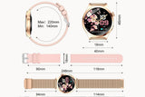 Smart Watch for Women Waterproof Smartwatch 100 Sports Fitness Tracker-Gold V1263-JX-7656-2