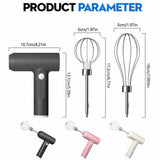 Hand Mixer,Wireless Hand Mixer With Semi Automatic Operation USB Charged And Multi Functional For V1192-AZ-W-28054