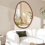 Large Wooden Frame Wall Mirror - Entryway & Hall Decor V767-YSJ-X112L-V1