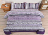 Elegant Peony purple Soft 3 Pc Bedspread & Pillow Cover Set V745-MAC080783Q13U