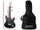 Alpha 41 Inch Electirc Guitar Humbucker Pickup Switch Full Size Black GUITAR-D-41-ELEC-BK