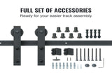 8FT Sliding Barn Door Hardware Closet Track Kit for Single Door J Hanger V952-GCYMWJTJHS8FCZEIRV0