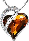 Infinity Love Heart Necklace, Birthstone Necklace for Women, Jewelry for Women with Healing V1164-325797