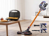 Devanti K7 Cordless Stick Vacuum Cleaner plus 3-in-1 Sandwich Maker VAC-K7-GD-SM-3IN1-BK