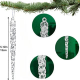 Acrylic Christmas Icicle Ornaments 13cm Hanging Decor V1142-RB1005009531481091